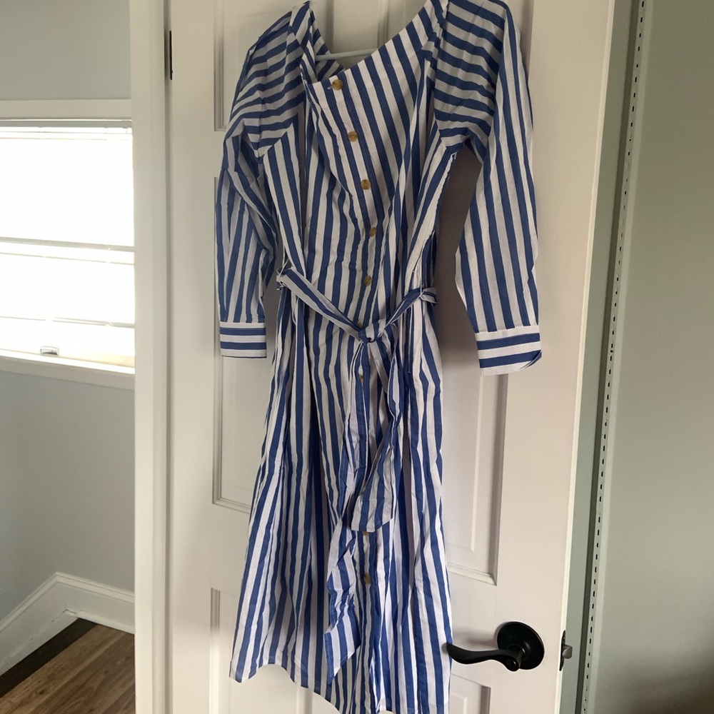 Banana Republic Off-Shoulder Midi Shirtdress